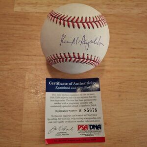 Kevin McReynolds New York Mets Autographed Baseball Authenticated by PSA